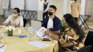 Participants at the National Consultation and Expert Group Meeting on social protection in the Philippines